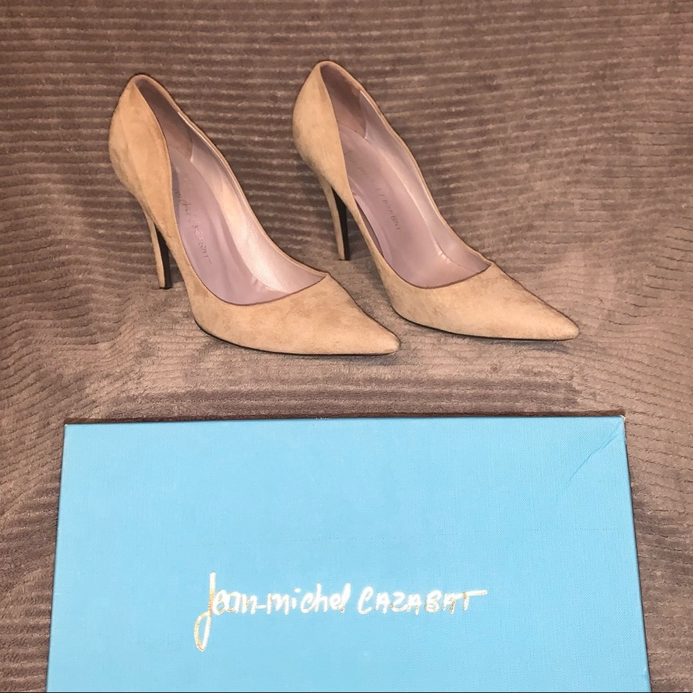 Jean-Michael Cazabat Suede Tan Heels